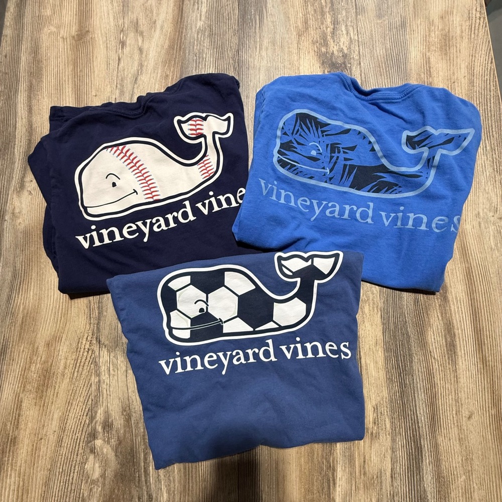 Vineyard Vines Pocket T-Shirt Lot of 3 Baseball soccer Sports Tropical